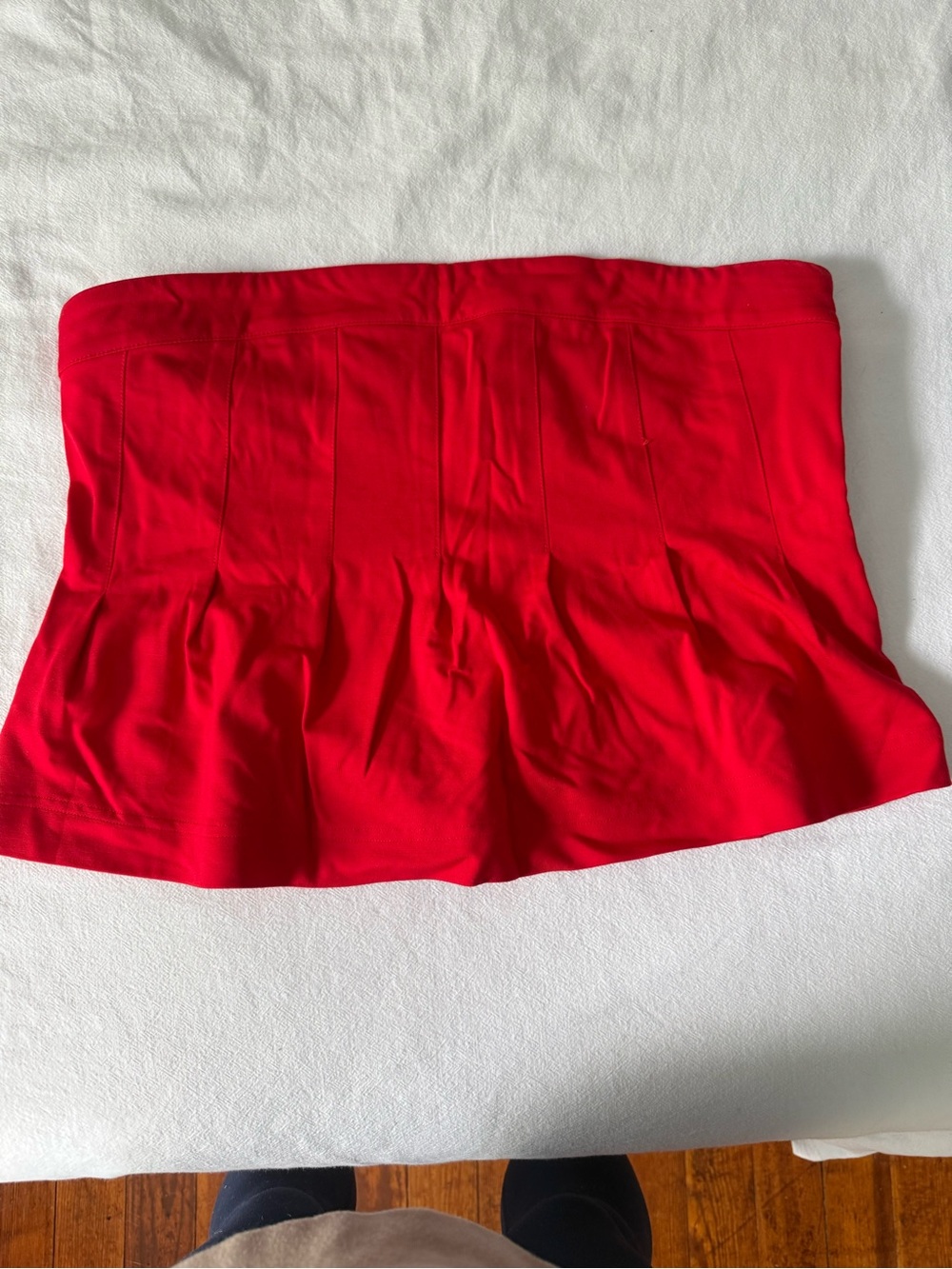 Anthropologie Red Strapless Top